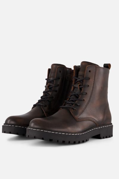 Muyters Veterboots bruin Leer - Maat 28 - Kinderschoenen