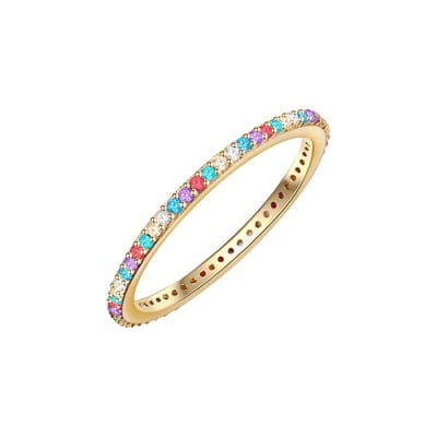 Gems München Dames Dames ring 925 sterling zilver 50 Geelgoud 32013943