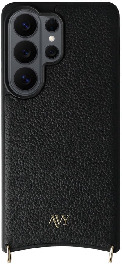 AVY Leren Hoesje geschikt voor Samsung Galaxy S26 Ultra | Compatibel met MagSafe | Leather Case | Back Cover | Haakjes voor koord | Zwart