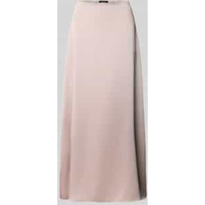 Uitlopende midirok in satijnlook