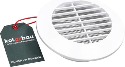 Rond Ventilatierooster 100 mm - Wit, Insectenwerend en Weerbestendig - Ventilatieoplossing