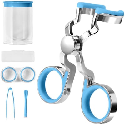 Contactlenzen draaghulpmiddelen - Ooglidslijtagehulpmiddel - Lens Zuignapje - Contactlenshouder - Contactlenzen ooglidspanner - Lens Zuignapje - Contactlenshouder -Siliconen Zachte - Blauw