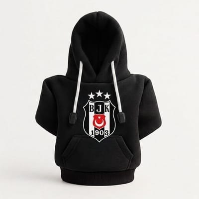 Jungengel Schakelpook Hoesje Besiktas Design - Mini Hoodie Auto Pookhoes - Universeel Zwart