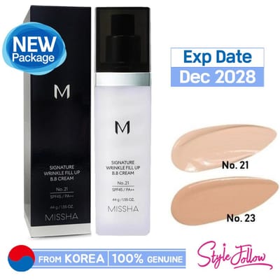 MISSHA Signature Wrinkle Fill-up BB Cream SPF45/PA++, 2 kleuren, 44g  (7 Opties) #21 x 1PCS black