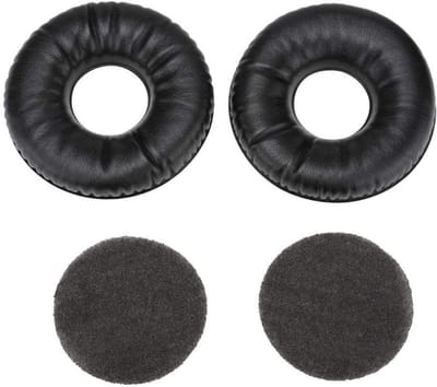 Allecto - Hoofdtelefoon oorkussens - Vervangingskussens - Katoen - K121 K121S K141 MK II K142 - Geschikt voor hoofdtelefoon - Zwart - Set van 2 cotton headset ear pads plus 2 sponge pads
