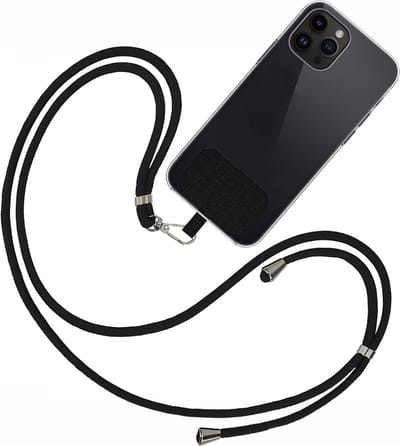 Telefoonkoorden Universeel Telefoonkoord Verstelbaar Telefoon Koord - Universeel Telefoonkoord 150 cm - Zwart
