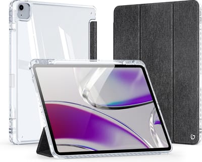 Dux Ducis - Tablet hoes geschikt voor Apple iPad Air 13 (2024) - Unid Tri-fold Case - Met Pencilhouder en Auto/Wake Functie - Zwart