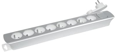 Stopcontacten met interne kabel en platte stekker 8x met 1,4 m kabel