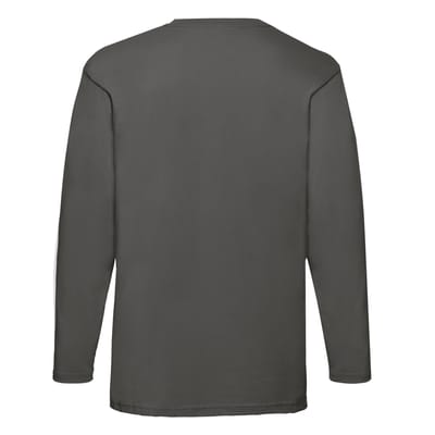 Fruit of the Loom Heren Valueweight Heather T-shirt met lange mouwen (Licht Grafiet)