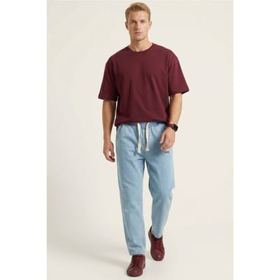 Elastische Taille Denim Broek
