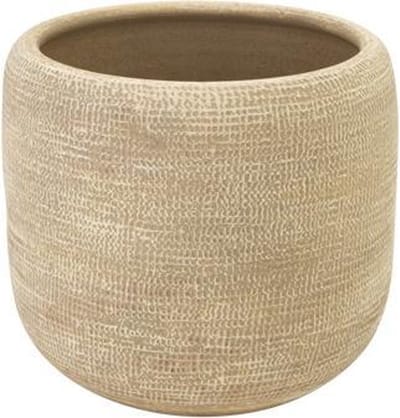 Cosy @ Home Bloempot Groves Zand 18x18xh16cm Cilindr