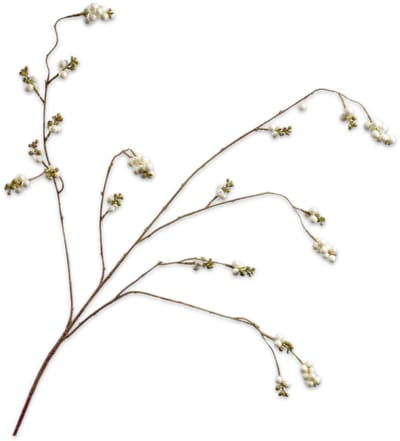 Silk-ka Kunstbloem-Zijden Bloem-Kunsttak Bessentak Creme 102 cm