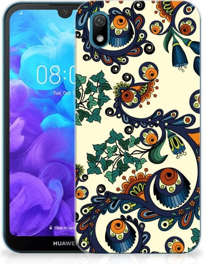 Siliconen Hoesje Huawei Y5 (2019) Barok Flower