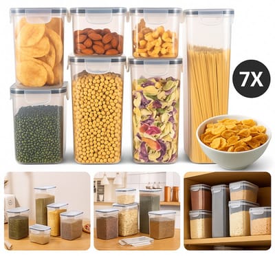 Cheqo® Luchtdichte Bewaardozen Set - Voorraadpotten - Voorraadbussen - BPA-vrij - Stapelbare Voedselcontainers - Geschikt voor Magnetron