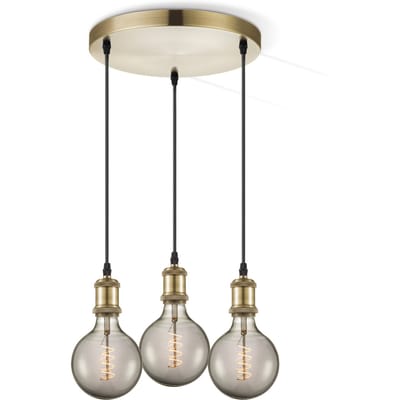 Home sweet home hanglamp Vintage brons 3L Spiral g125 - smoke