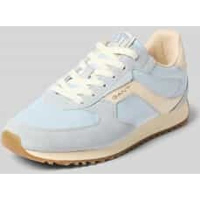 Sneakers van echt leer met logodetail model 'Beja'
