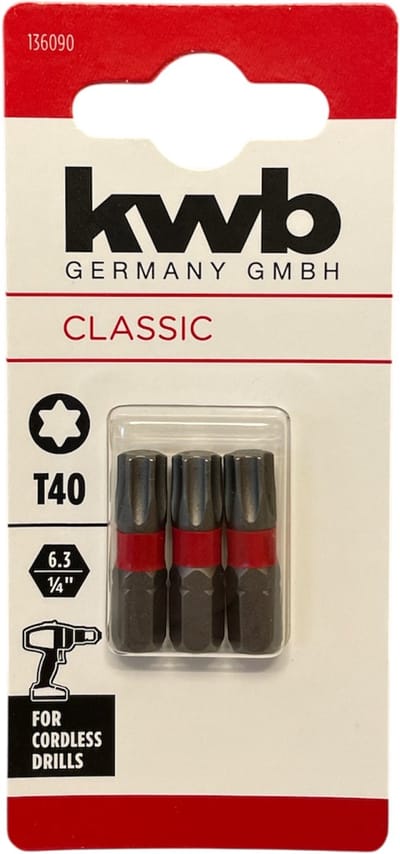KWB 3 bitjes standaard 25mm T40