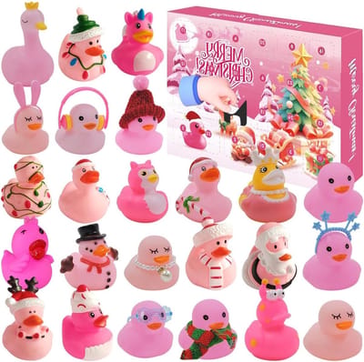Kerst Kalender - Adventskalender Speelgoed - Feestdagen Vieren - 24 Kleine Eendjes - Niet gespecificeerd - Geel