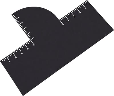 Haar Lijn Vormgever - Kapsel Sjabloon - Precisie Knippen - Met Millimeter Schaal - 16 x 12 cm - Transparant