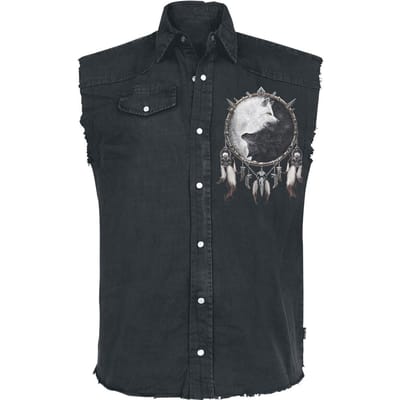 Spiral Shirt met korte mouwen - Wolf Chi - M tot 3XL - voor Mannen - zwart