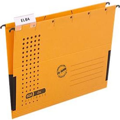 ELBA chic® ULTIMATE hangmap, voor formaten tot DIN A4, gerecycled karton, 25 stuks, geel