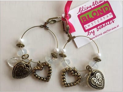 Blond Amsterdam - oorbellen heart goudkleurig 167611