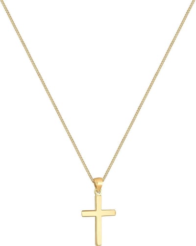 CHPN - Ketting met kruis - Gouden ketting - Choker - Goudkleurig - Grovere schakel - 5/3CM - Unisex