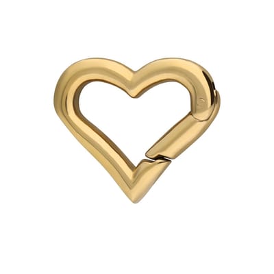 Lucardi Dames Stainless steel goldplated hanger hart voor dames - Hanger - Staal - Goudkleurig