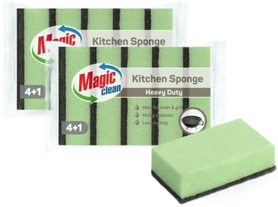 Benson Schuursponsjes set - 10x stuks - heavy duty - vezelspons - sterke reiniging - Afwassen/schoonmaken