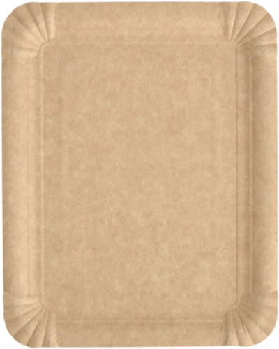 250 Borden, karton pure hoekig 16,5 cm x 20 cm bruin