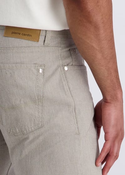pierre cardin 5-pocket broek Lyon in Regular Fit