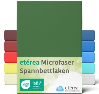 etérea Microvezel Jersey Hoeslaken 140x200-160x200 cm Cactusgroen