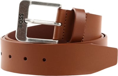 BOSS Leren Riem Jemio Sz40 Leather Belt W80 Cognac Lichtbruin