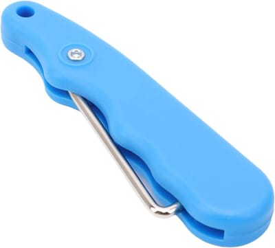 Veterspanner - Schoenvetertrekker - Schaatsen Aanspannen - Opvouwbaar Ontwerp - 10 x 3 x 1 cm - Blauw