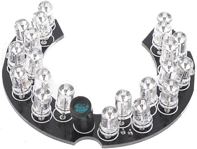 IR LED Illuminator Board - Camera Lamp Board - Camera Beveiliging - 21 LED Lampjes - 5mm Diameter - Rood