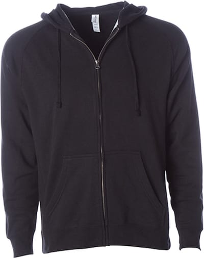 Unisex Midweight Special Blend Zip Hoodie Black - XS