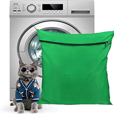 Honden- en kattenwaszak voor het wassen van huisdierbedekking, dekens en textiel, voorkomt verstoppingen in de wasmachine