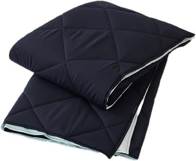 Hoesloos Dekbed - 140x200cm – Wasbaar, Ademend en Zacht – Lichtblauw / Donkerblauw