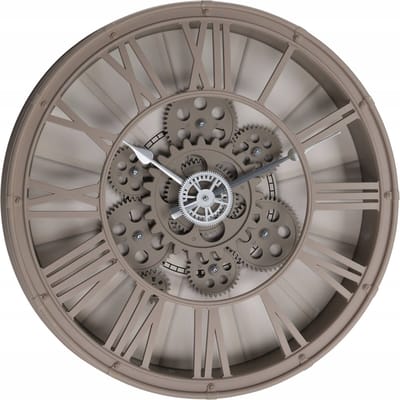 Home & Styling Wandklok / muur klok Vienna - Vintage Metal - Dia 39 cm - metaal/glas - beige - Luxe klokken