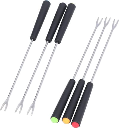Bondoo Fonduevorken - Set van 6 - 24 cm - fondue prikkers - fonduevorkjes - fondue accessoires - RVS