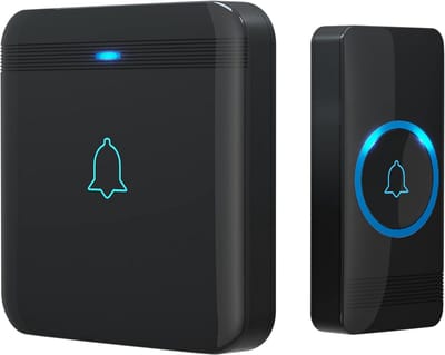 Draadloze Deurbel met Waterdichte Ontvanger, 400 m Bereik, 52 Melodieën en LED-Flitser