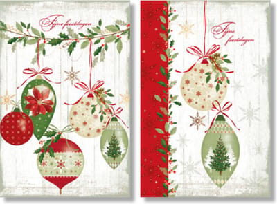 MGPcards - 2 doosjes à 10 Luxe dubbele wenskaarten - Kerst/Nieuwjaar - Foliebewerking - Witte envelop - 10.5 x 16 cm - 2 Motieven per doosje