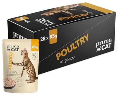 Natuurlijk Gevogelte Natvoer voor Gesteriliseerde Katten - 28 Stuks van 85g