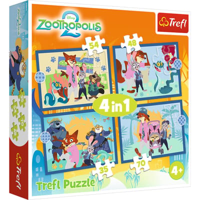 Puzzel 4 in 1 Zootopia 35+48+54+70 stukjes (6034677)
