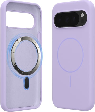 kwmobile Telefoonhoesje voor Google Pixel 10 / Pixel 10 Pro - Hoes met siliconen randen en magnetische achterkant compatibel met MagSafe, in lavendel
