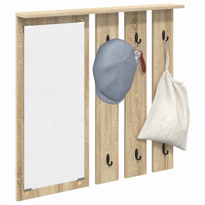 vidaXL - Wandgemonteerde - kapstok - Muurmontage - Sonoma - eiken - Bewerkt - hout