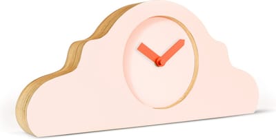 Mantelklok Perzik Pastel - Perzik Pastel & Neon Oranje wijzers