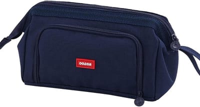 Grote Pennen Etui - Opbergtas Schrijfgerei - School Organisatie - Wasbaar Zacht Canvas - 22 x 9 x 13 cm
