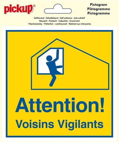 Pickup Pictogram 15x15 cm - Attention Voisins Vigilants