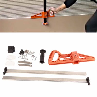 Solidchoice- Gipsplaatsnijder Lichtgewicht - Roestvrij Staal - Verstelbaar 2-60 Cm - Dubbelzijdig Mes - Comfortabele Grip - Precisietechniek - Gipsplaat Snijder